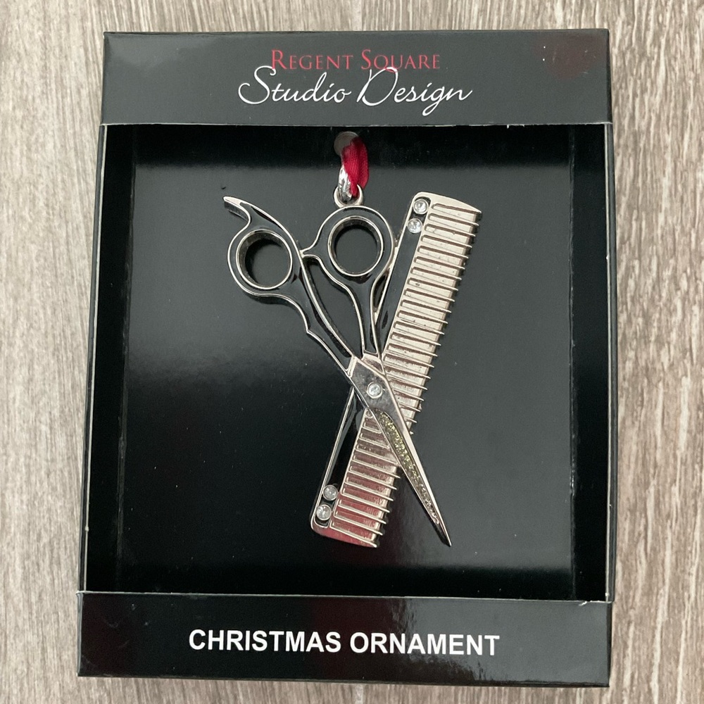 Hairstylist Scissor and Comb Ornament